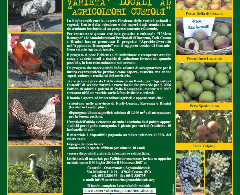 Agrobiodiversità dell’Appennino Romagnolo e Agrobiodiversità in Provincia di Forlì-Cesena